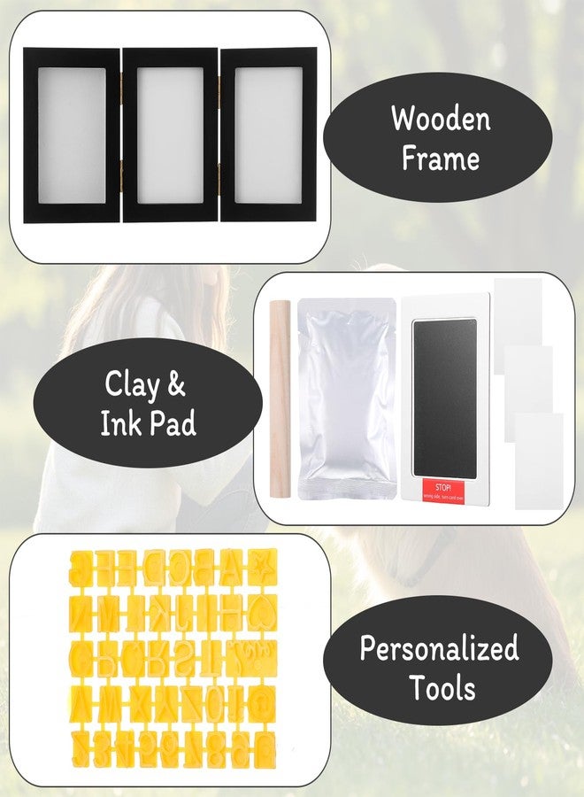 Neyauo Paw Print Frame Kit, Dog/Cat Paw Print Kit Keepsake, Inkless Ink Pad & Soft Clay for Pets, Pet Paws Prints Impression Kits, Wooden Pet Memorial Frame,DIY Dog Lover Gifts - Image 3